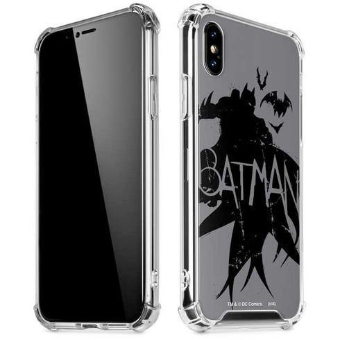 DC Comics Batman Silhouette Art iPhone XS Max Clear Case